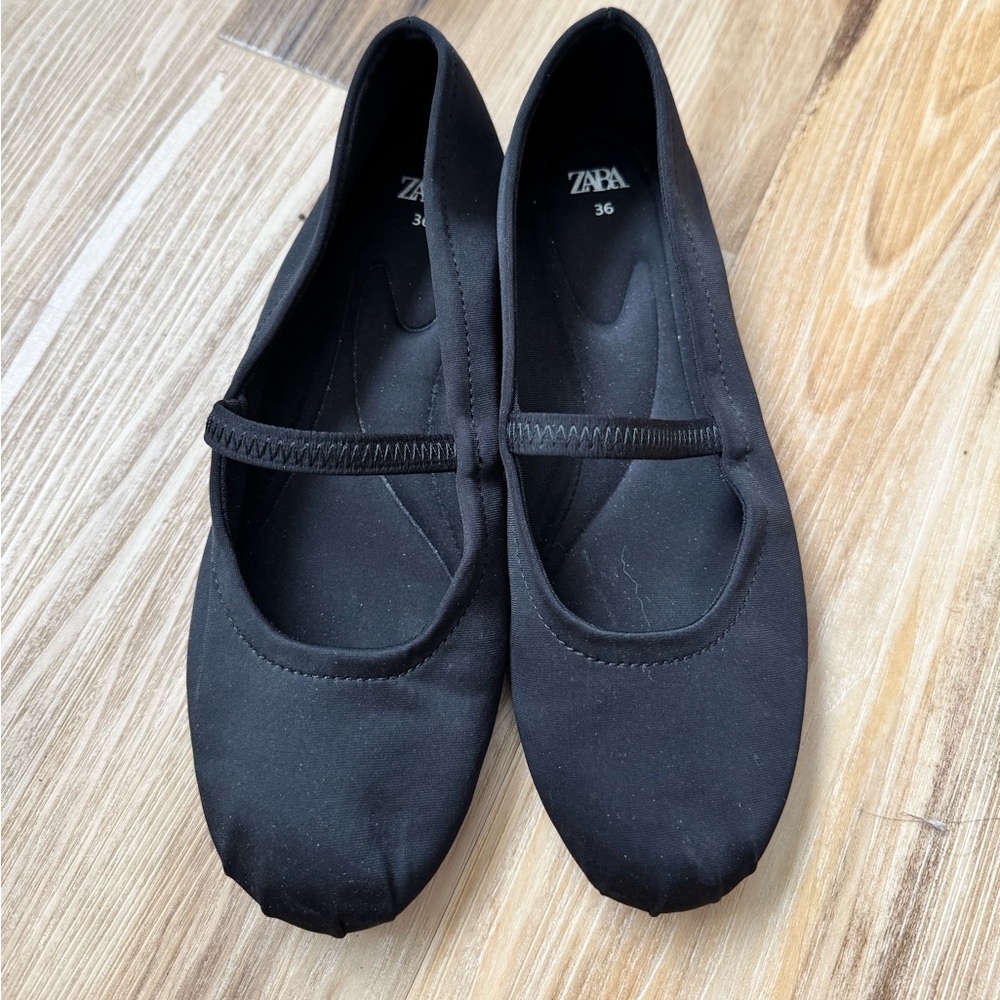 Zara Satin Ballet Flats